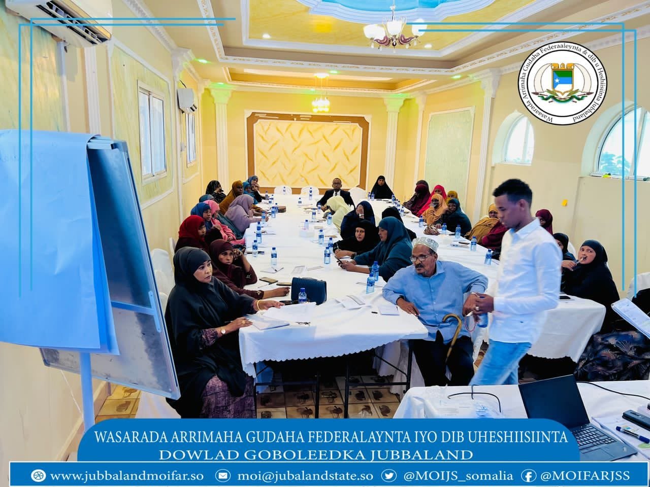 Participants gathered around tables for a facilitated consultation