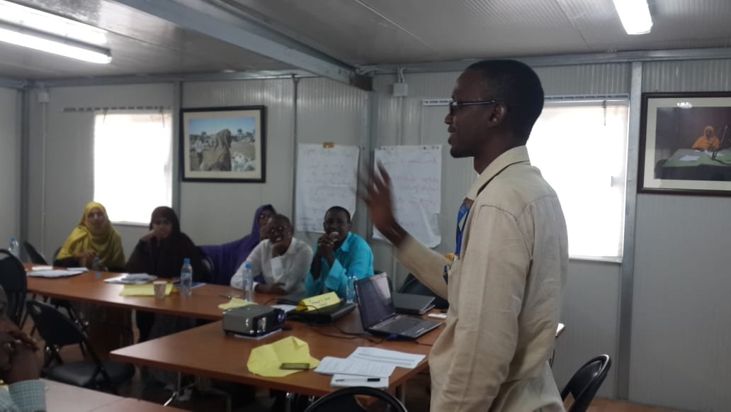 Presenter leading a technical session